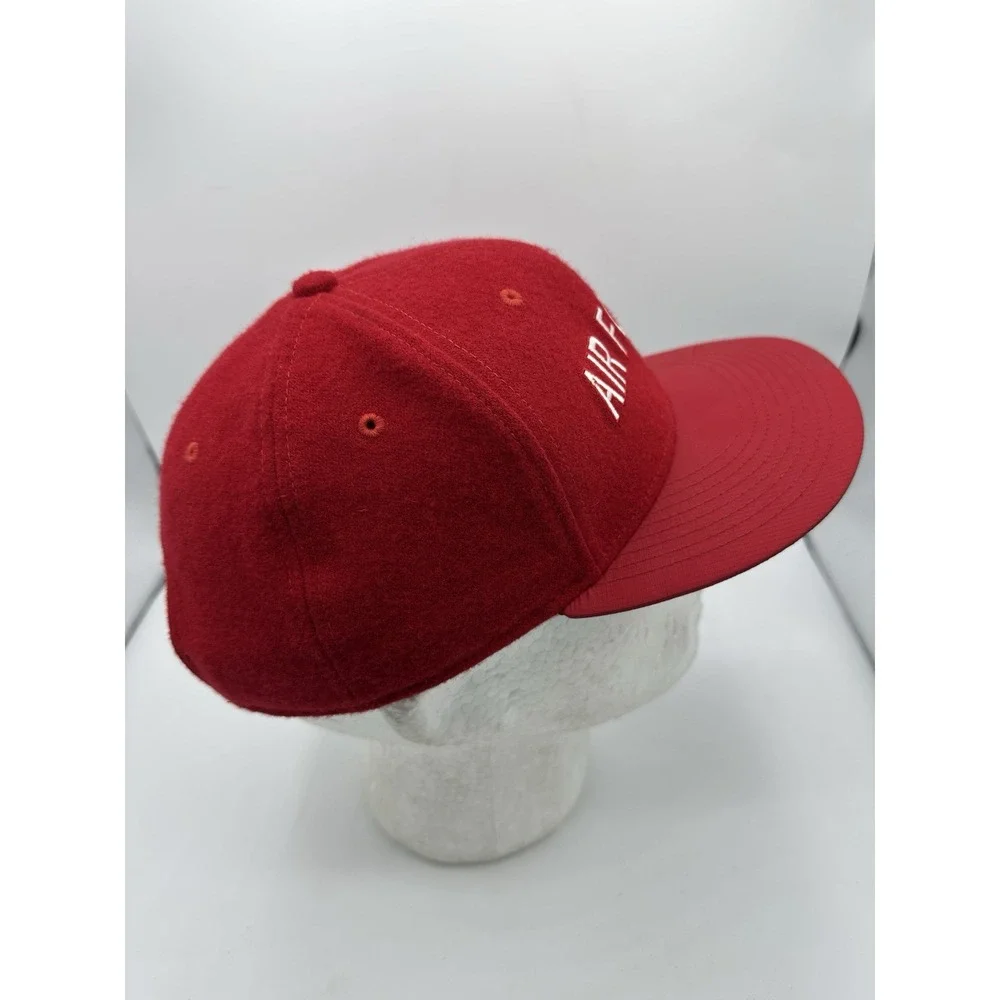 Nike Air Force 1 True Snapback Hat Red White AF1 Wool Blend Adjustable Cap Rare